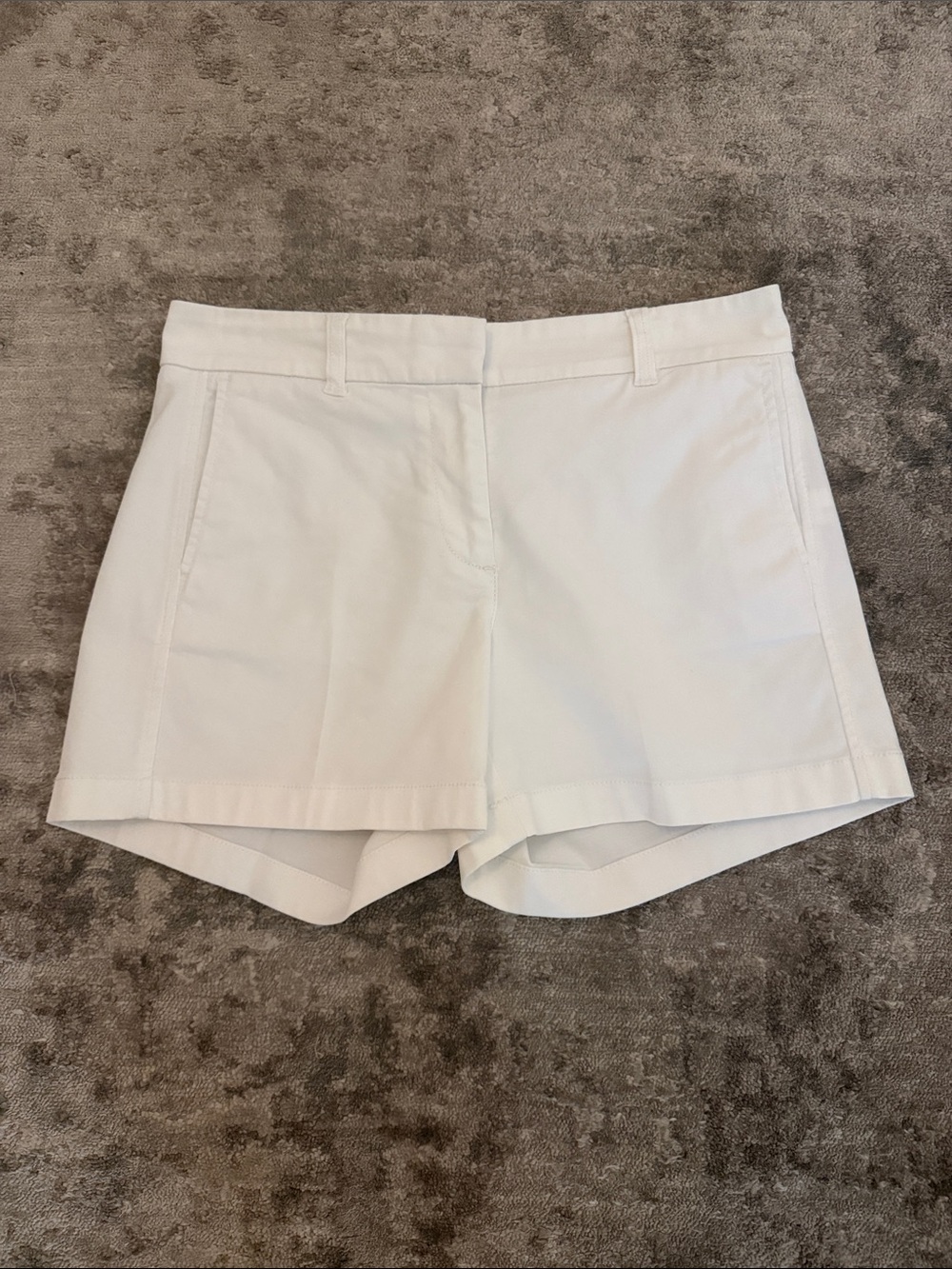 J. Crew White Mid-Rise Tailored Cotton Shorts